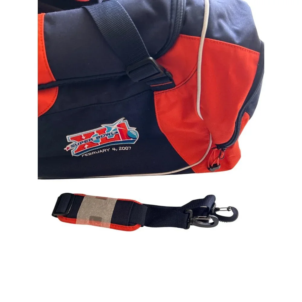 Reebok NFL Super Bowl XLI Large Duffel Bag Navy & Orange With Shoulder Strap